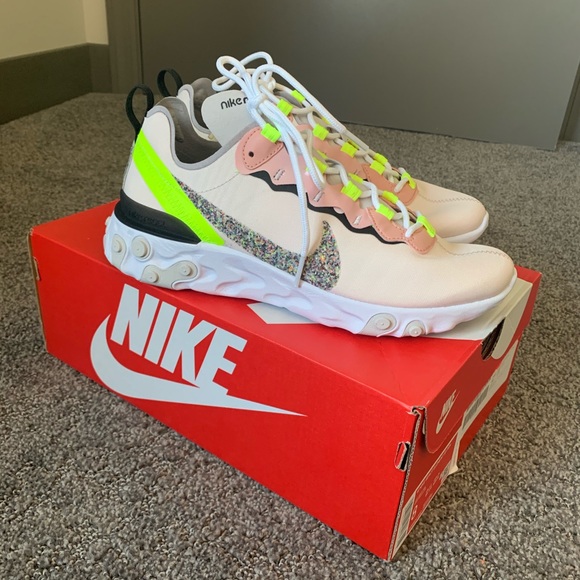 Nike Shoes - NIB Nike React Element Pink and Green Marble